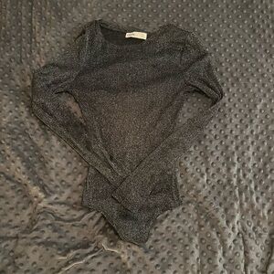 Silver Going Out Body Suit Top